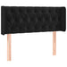 Tăblie de pat cu LED, negru, 93x16x78/88 cm, catifea - WALTI WALTI