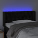 Tăblie de pat cu LED, negru, 93x16x78/88 cm, catifea - WALTI WALTI