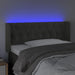 Tăblie de pat cu LED, gri închis, 103x16x78/88 cm, catifea - WALTI WALTI