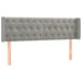 Tăblie de pat cu LED, gri deschis, 147x16x78/88 cm, catifea - WALTI WALTI