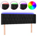 Tăblie de pat cu LED, negru, 147x16x78/88 cm, catifea - WALTI WALTI