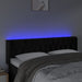 Tăblie de pat cu LED, negru, 147x16x78/88 cm, catifea - WALTI WALTI