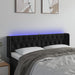 Tăblie de pat cu LED, negru, 147x16x78/88 cm, catifea - WALTI WALTI