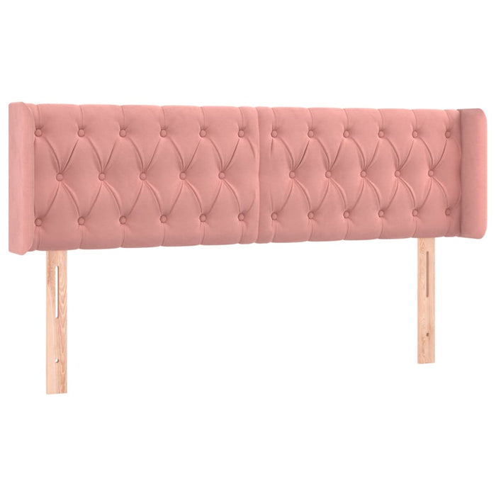 Tăblie de pat cu LED, roz, 163x16x78/88 cm, catifea - WALTI WALTI