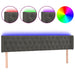Tăblie de pat cu LED gri închis 183x16x78/88 cm catifea - WALTI WALTI