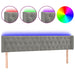 Tăblie de pat cu LED, gri deschis, 203x16x78/88 cm, catifea - WALTI WALTI