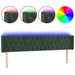Tăblie de pat cu LED, verde închis, 203x16x78/88 cm, catifea - WALTI WALTI