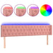 Tăblie de pat cu LED, roz, 203x16x78/88 cm, catifea - WALTI WALTI