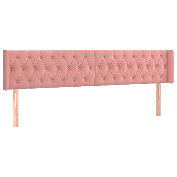 Tăblie de pat cu LED, roz, 203x16x78/88 cm, catifea - WALTI WALTI