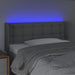 Tăblie de pat cu LED, gri deschis, 83x16x78/88 cm, textil - WALTI WALTI