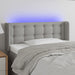 Tăblie de pat cu LED, gri deschis, 83x16x78/88 cm, textil - WALTI WALTI