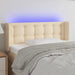 Tăblie de pat cu LED, crem, 83x16x78/88 cm, textil - WALTI WALTI