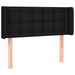 Tăblie de pat cu LED, negru, 93x16x78/88 cm, textil - WALTI WALTI