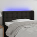 Tăblie de pat cu LED, negru, 93x16x78/88 cm, textil - WALTI WALTI