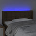 Tăblie de pat cu LED, maro închis, 93x16x78/88 cm, textil - WALTI WALTI