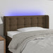 Tăblie de pat cu LED, maro închis, 93x16x78/88 cm, textil - WALTI WALTI