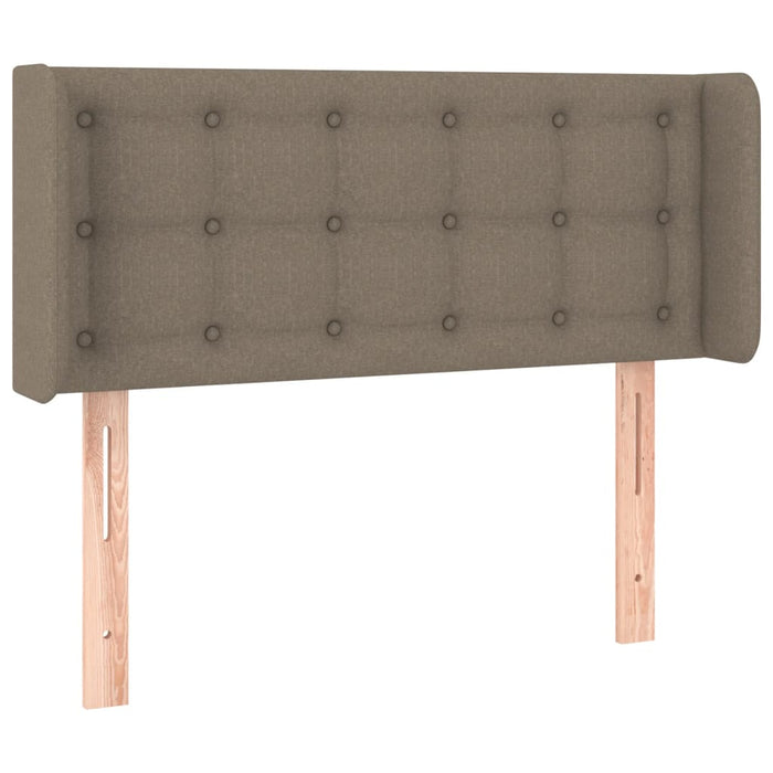 Tăblie de pat cu LED, gri taupe, 93x16x78/88 cm, textil - WALTI WALTI