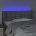 Tăblie de pat cu LED, gri deschis, 103x16x78/88 cm, textil - WALTI WALTI