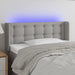 Tăblie de pat cu LED, gri deschis, 103x16x78/88 cm, textil - WALTI WALTI