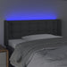 Tăblie de pat cu LED, gri închis, 103x16x78/88 cm, textil - WALTI WALTI