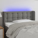 Tăblie de pat cu LED, gri închis, 103x16x78/88 cm, textil - WALTI WALTI