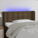 Tăblie de pat cu LED, maro închis, 103x16x78/88 cm, textil - WALTI WALTI
