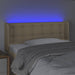 Tăblie de pat cu LED, crem, 103x16x78/88 cm, textil - WALTI WALTI