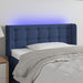 Tăblie de pat cu LED, albastru, 103x16x78/88 cm, textil - WALTI WALTI
