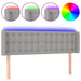 Tăblie de pat cu LED, gri deschis, 147x16x78/88 cm, textil - WALTI WALTI