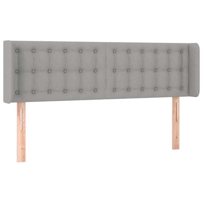 Tăblie de pat cu LED, gri deschis, 147x16x78/88 cm, textil - WALTI WALTI