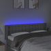 Tăblie de pat cu LED, gri deschis, 147x16x78/88 cm, textil - WALTI WALTI