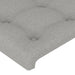 Tăblie de pat cu LED, gri deschis, 147x16x78/88 cm, textil - WALTI WALTI