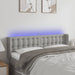Tăblie de pat cu LED, gri deschis, 147x16x78/88 cm, textil - WALTI WALTI