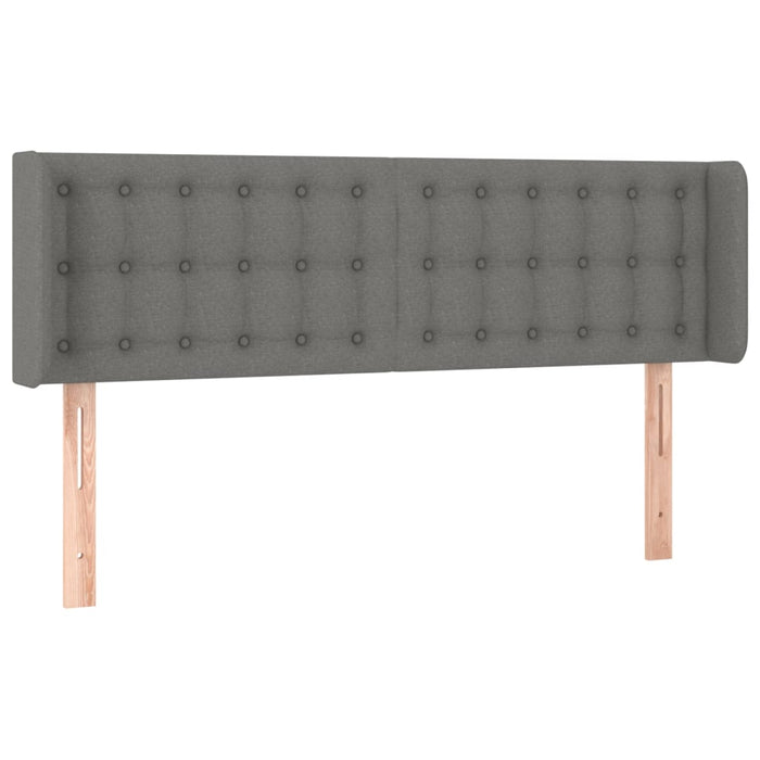 Tăblie de pat cu LED, gri închis, 147x16x78/88 cm, textil - WALTI WALTI