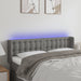 Tăblie de pat cu LED, gri închis, 147x16x78/88 cm, textil - WALTI WALTI