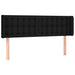 Tăblie de pat cu LED, negru, 147x16x78/88 cm, textil - WALTI WALTI