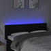 Tăblie de pat cu LED, negru, 147x16x78/88 cm, textil - WALTI WALTI