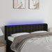 Tăblie de pat cu LED, negru, 147x16x78/88 cm, textil - WALTI WALTI