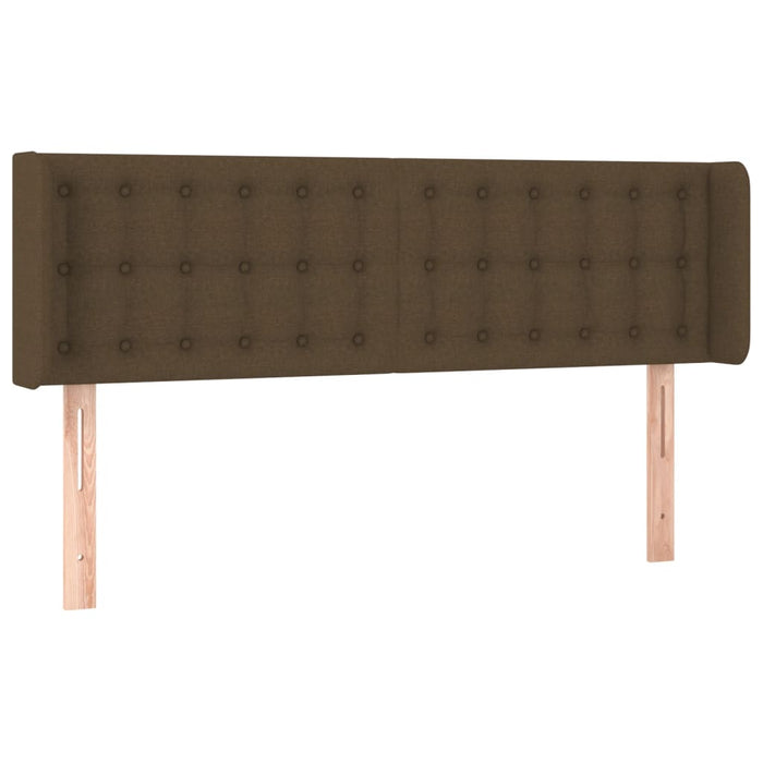 Tăblie de pat cu LED, maro închis, 147x16x78/88 cm, textil - WALTI WALTI