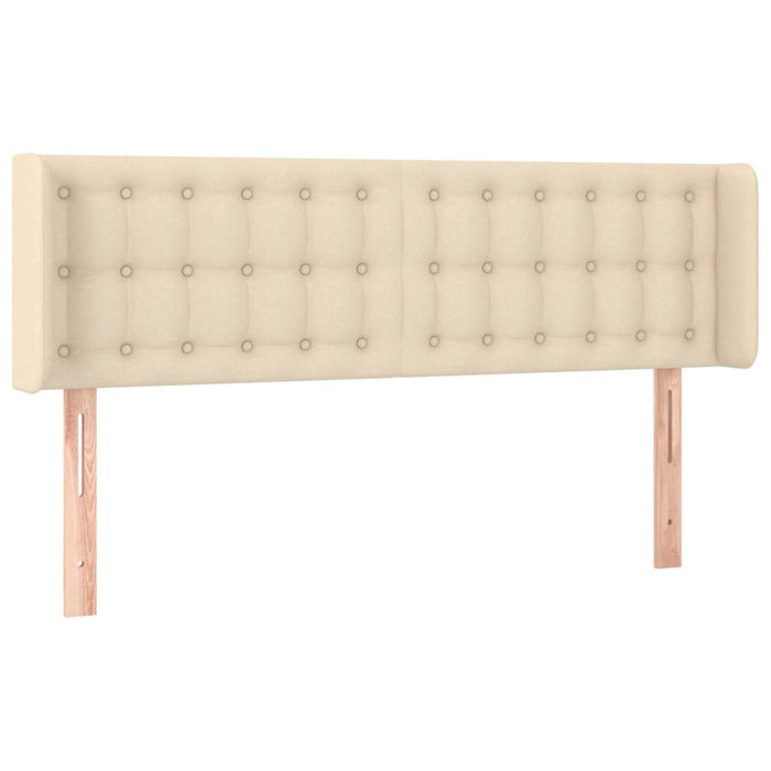 Tăblie de pat cu LED, crem, 147x16x78/88 cm, textil - WALTI WALTI