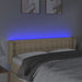 Tăblie de pat cu LED, crem, 147x16x78/88 cm, textil - WALTI WALTI