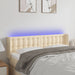 Tăblie de pat cu LED, crem, 147x16x78/88 cm, textil - WALTI WALTI