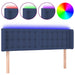 Tăblie de pat cu LED, albastru, 147x16x78/88 cm, textil - WALTI WALTI