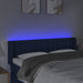 Tăblie de pat cu LED, albastru, 147x16x78/88 cm, textil - WALTI WALTI