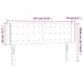 Tăblie de pat cu LED, albastru, 147x16x78/88 cm, textil - WALTI WALTI