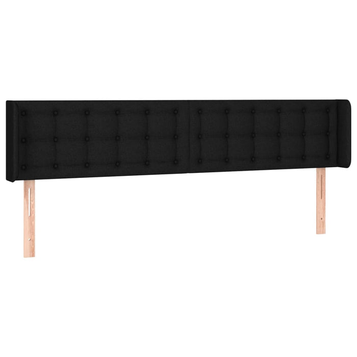 Tăblie de pat cu LED, negru, 163x16x78/88 cm, textil - WALTI WALTI