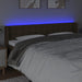 Tăblie de pat cu LED, maro închis, 163x16x78/88 cm, textil - WALTI WALTI