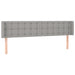 Tăblie de pat cu LED, gri deschis, 183x16x78/88 cm, textil - WALTI WALTI