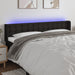 Tăblie de pat cu LED, negru, 183x16x78/88 cm, textil - WALTI WALTI