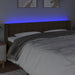 Tăblie de pat cu LED, maro închis, 183x16x78/88 cm, textil - WALTI WALTI